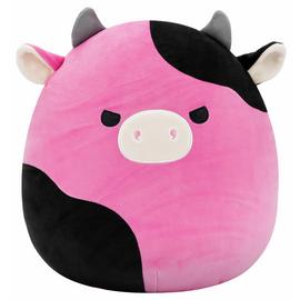 Squishmallows 12 inch Black and Pink Cow Plush