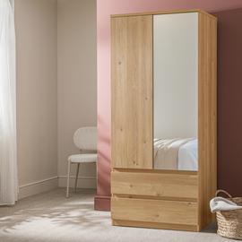 Argos Home Jenson 2 Drawer 2 Door Mirror Wardrobe