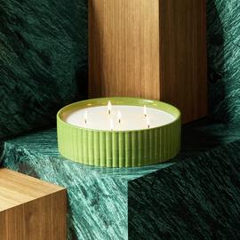 Habitat x Morris & Co. XL Ceramic Candle-Leather & Patchouli