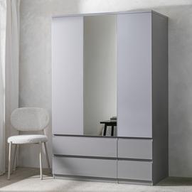 Argos Home Jenson 3 Door 4 Drawer Mirror Wardrobe