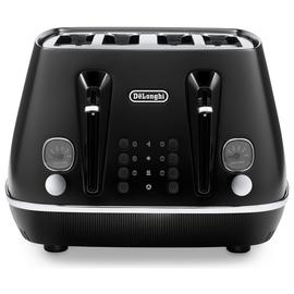 De'Longhi CTIN4003.BK Distinta Moments 4 Slice Toaster-Black