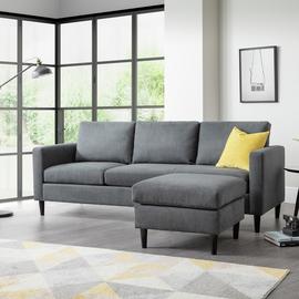 Julian Bowen Marant Fabric Reversible Corner Sofa - Grey