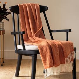 Habitat Herringbone Throw - 125x150cm