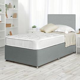 Argos Home Elmdon Comfort Single Side Slide Divan Bed - Grey