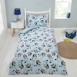 Bluey Mischief Fleece Blue Kids Bedding Set - Single