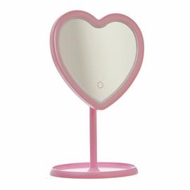 Danielle Creations Pink Heart Shaped Light Up Mirror