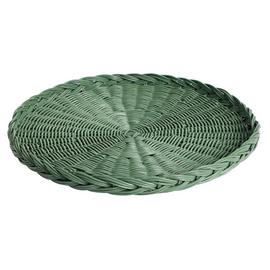 Habitat Handwoven Rattan Decorative Tray - Green