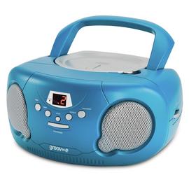 Groov-e Boombox CD Player with Radio – Blue