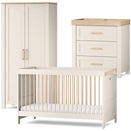 Silver Cross Seville 3 Piece 2 Door Wardrobe Set - Natural