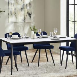 Julian Bowen Dexter 6 Seater Dining Table - White