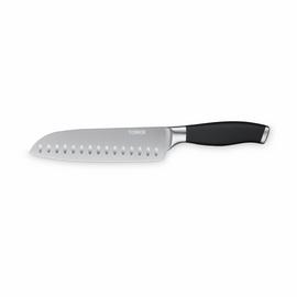 Tower Soft Grip Santoku Knife - Black & Silver