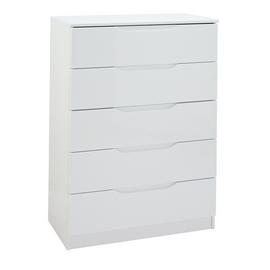 Legato 5 Drawer Chest - White Gloss