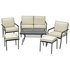 Argos Home Ronda 4 Seater Metal Sofa Set - Black