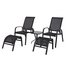 Argos Home Sicily 2 Seater Metal Lounger Set with Footrests 