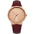 Identity London Ladies' Stone Set Dial Burgundy Strap Watch