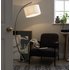 Argos Home Clane Chrome Arch Floor Lamp - Cream