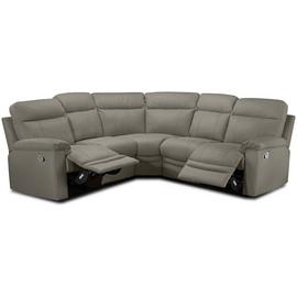 Argos Home Paolo Leather Manual Recliner Corner Sofa - Grey