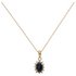 Revere 9ct Gold Sapphire & Diamond Pendant Necklace