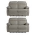 Argos Home Paolo Pair of 2 Seater Manual Recliner Sofa Grey