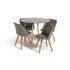 Argos Home Quattro Round Table & 4 Chairs - Grey