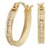 Revere 9ct Gold Cubic Zirconia Huggie Hoop Earrings