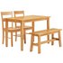 Argos Home Chicago Dining Table, Bench & 2 Chairs - Natural