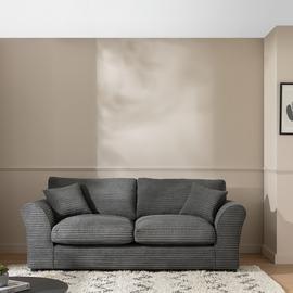 Argos Home Harry Fabric 3 Seater Sofa - Charcoal