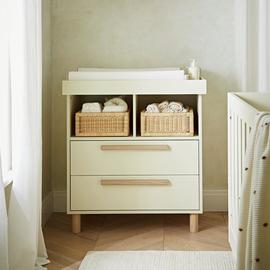 Cuddleco Harper 2 Drawer Chest of Drawer - Cream