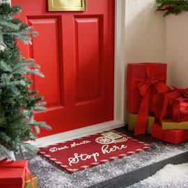 Argos Home Santa Stop Here Christmas Doormat