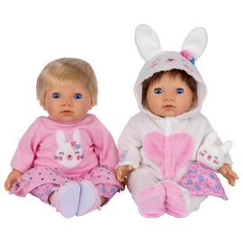 Tiny Treasures Bunny Blossom Outfit Baby Doll Bumper Set