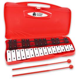 A-Star 25 Note Chromatic Glockenspiel - Red