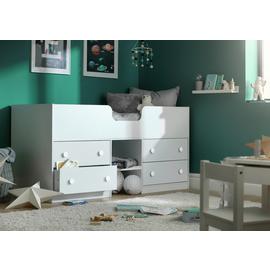 Habitat Jackson Shorty Midsleeper Storage Bed Frame - White