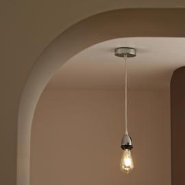 Habitat Metal Pendant Light - Polished Chrome