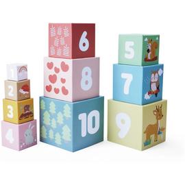 Chad Valley Woodland Cardboard Stacking Blocks Baby Activity
