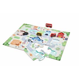 Chad Valley Jigsaw Track And Vehicle City Themed Puzzle Set