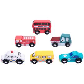 Chad Valley Wooden Vehicles 6 Pack