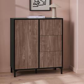 Argos Home Hamilton 1 Door 3 Drawers Sideboard - Walnut