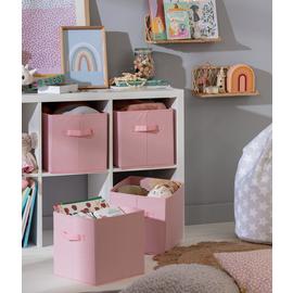 Argos Home Set of 4 Kids Boxes - Pink