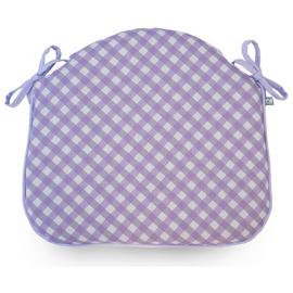 rucomfy Check Garden Chair Cushion - Lilac