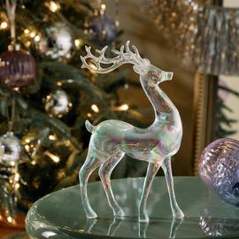 Habitat Iridescent Acrylic Reindeer Christmas Decoration