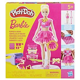 Play-Doh Barbie Ruffles & Bows with 3 Tubs & 10 Accessories