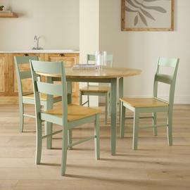 Argos Home Chicago 4 Seater Round Dining Table - Green
