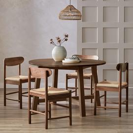 Habitat Trieste Walnut Dining Table And 4 Walnut Chairs