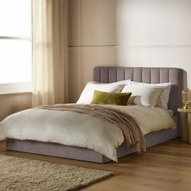 Argos Home Pandora Superking End Lift Ottoman Bed - Taupe
