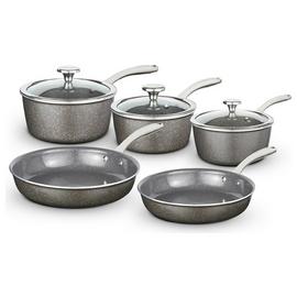 Tower Cerastone Pro 5 Piece Aluminium Pan Set - Grey