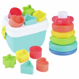 Chad Valley Shape & Stack Bundle Activity Toy 19 Pieces