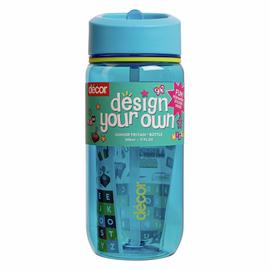 Decor Blue Kids Water Bottle With Stickers - 500ml