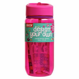 Decor Pink Kids Water Bottle With Stickers - 500ml