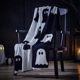 Argos Home Halloween Ghost Throw - Black