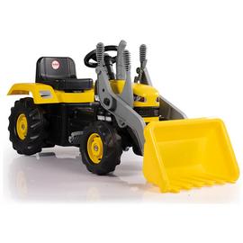Dolu Pedal Operated Tractor with Excavator - Yellow